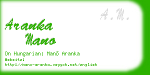 aranka mano business card